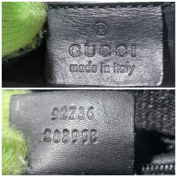 Authentic GUCCI DENIMJACKIE SHOULDER BAG BLACK/DARK GREY - Picture 8 of 12